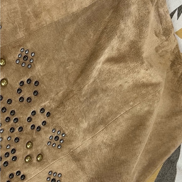 Worth Full Leather Embellished Skirt - Picture 6 of 7